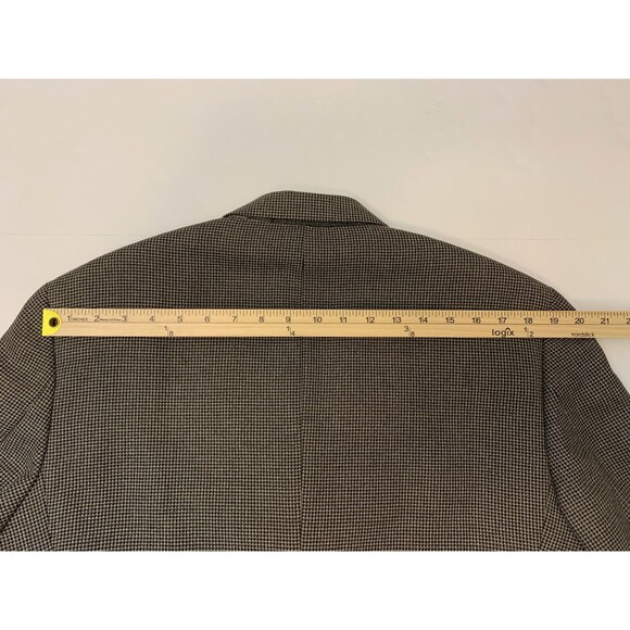 Mazzoni Tweed Blazer Mens 40R Houndstooth Gray Jacket Sportcoat - Picture 9 of 14
